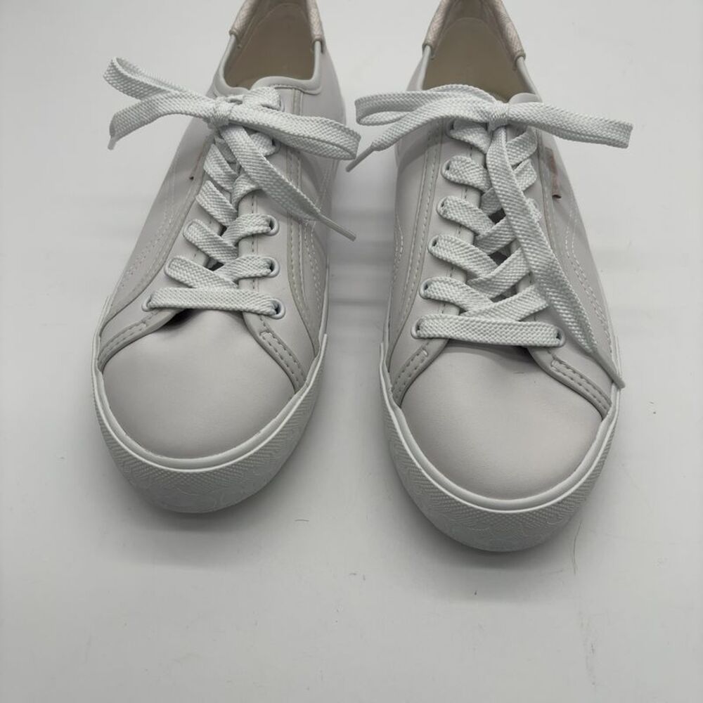 Coach Optic White Platform Leather Sneaker Size 8.5M